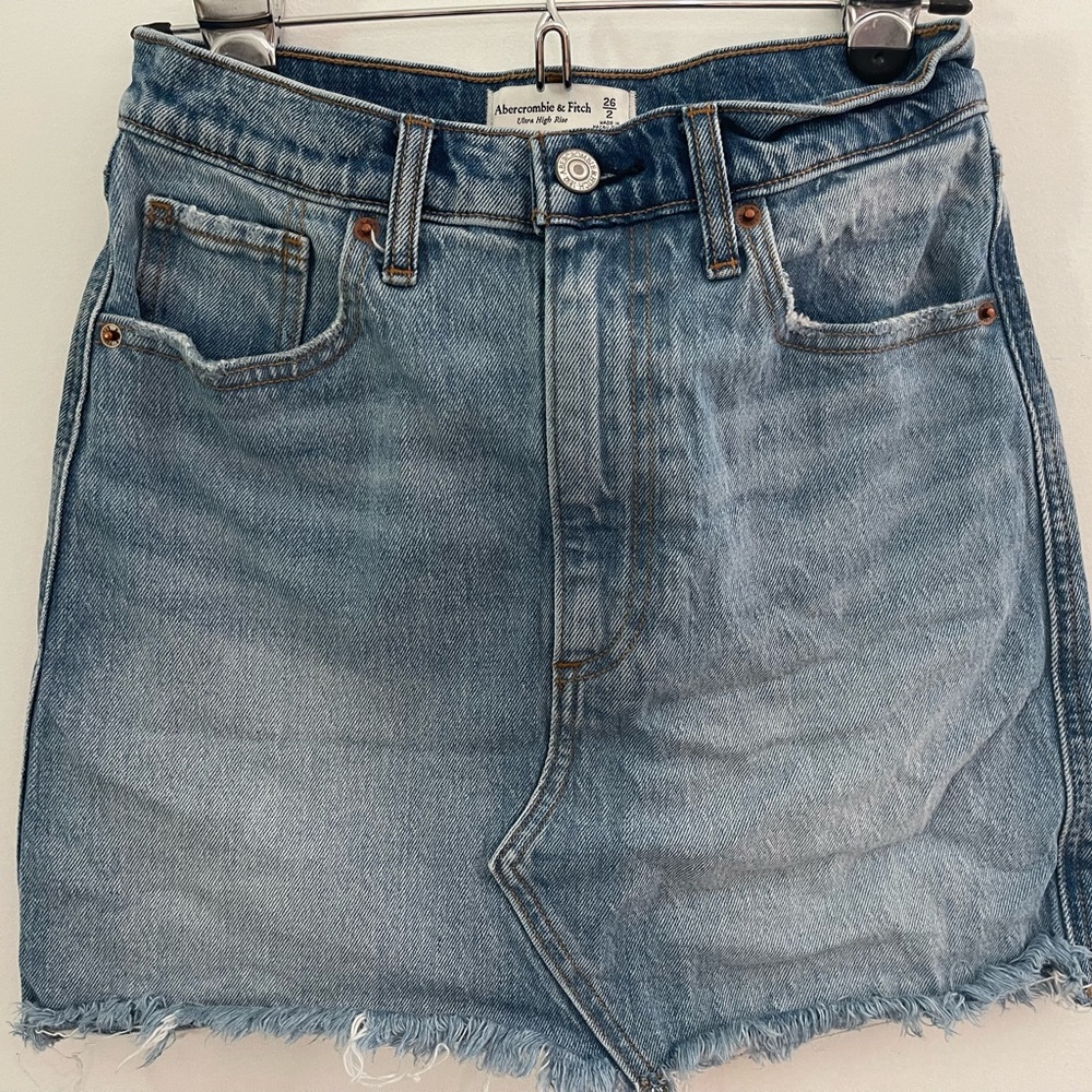 Abercrombie & Fitch Ultra High Rise Jean mini skirt size 2
